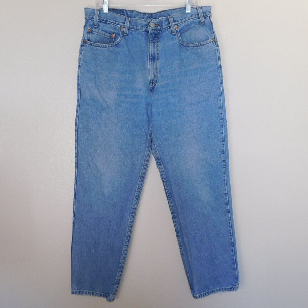Vintage 90s 1999 Levi's Jeans Size 36 x 32 550 Casual Faded Denim 5 Pocket Blue